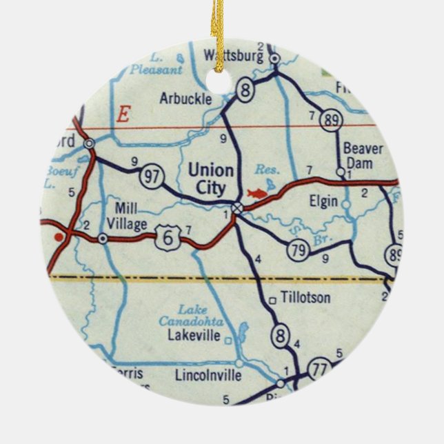 Union City PA Ceramic Ornament (Back)