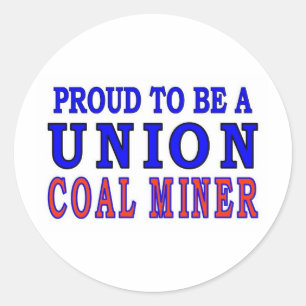 UNION COAL MINER CLASSIC ROUND STICKER