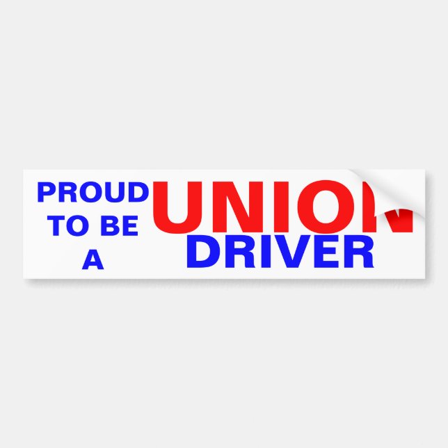 UNION DRIVER BUMPER STICKER (Front)