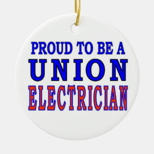 UNION ELECTRICIAN CERAMIC ORNAMENT