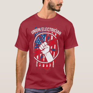 Union Electrician Gifts for American T-Shirt
