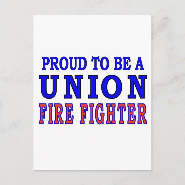 UNION FIRE FIGHTERS POSTCARD (Front)