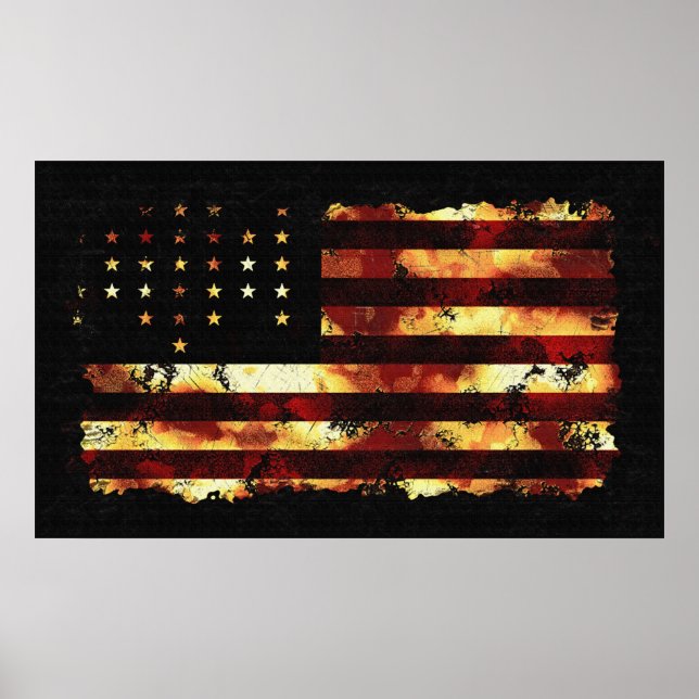 Union Flag, Civil War, Stars and Stripes, USA Poster (Front)