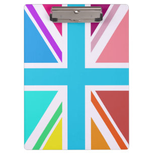 Union Flag/Jack Design - Multicoloured Clipboard