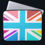 Union Flag/Jack Design - Multicoloured Laptop Sleeve<br><div class="desc">Union Flag/Jack in a spectrum of colours.</div>