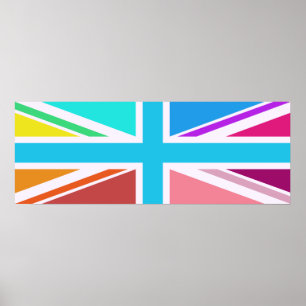 Union Flag/Jack Design – Multicoloured Poster