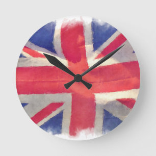 Union Flag or Union Jack British Patriot Round Clock