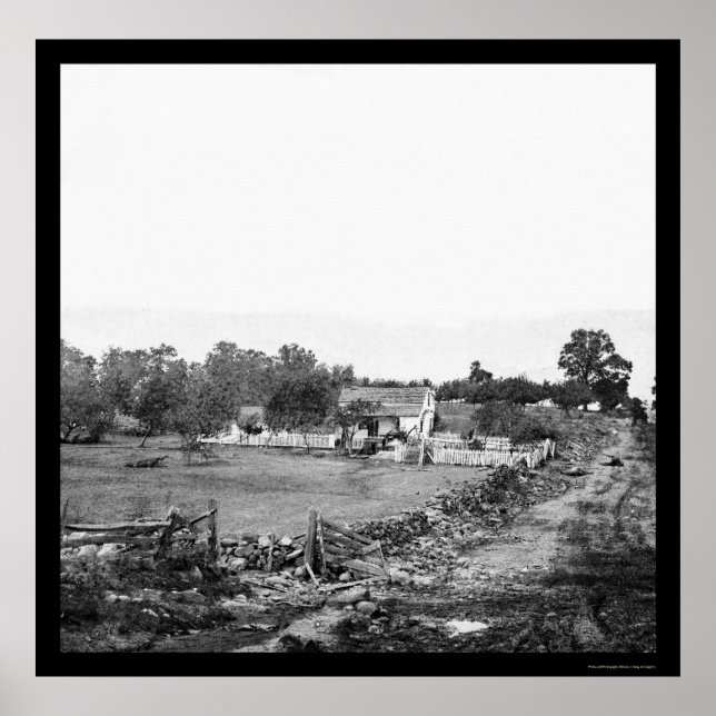 Union Headquarters in Gettysburg 1863 Poster (Front)