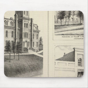 Union High School, residence & Jackson County Bank Mouse Pad