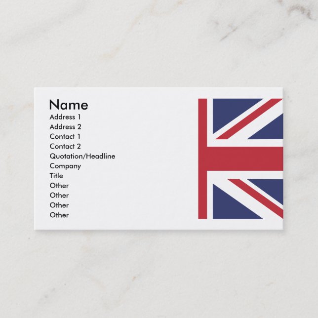 UNION_JACK(1/2) BUSINESS CARD (Front)