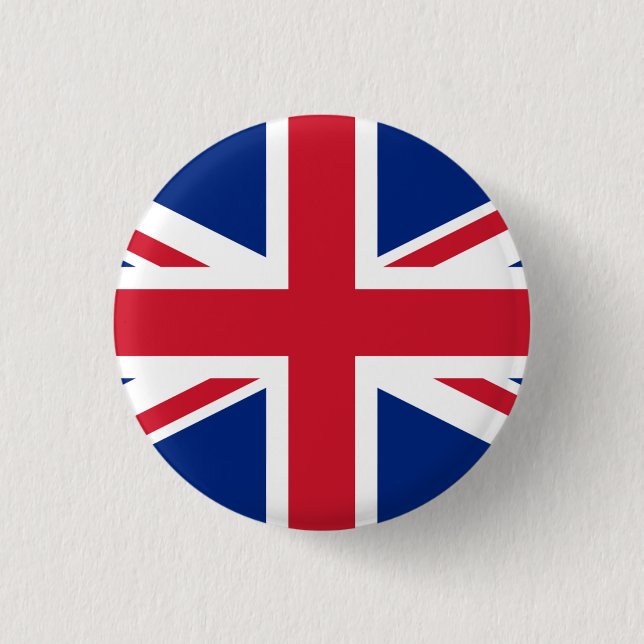 "UNION JACK" 3 CM ROUND BADGE (Front)