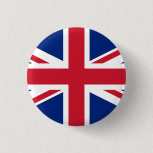 "UNION JACK" 3 CM ROUND BADGE