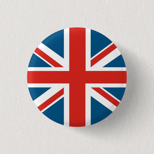 union jack 3 cm round badge (Front)