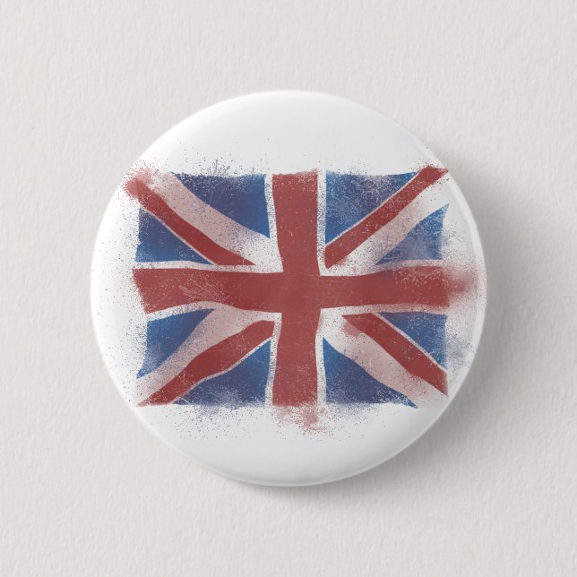 Union Jack 6 Cm Round Badge (Front)