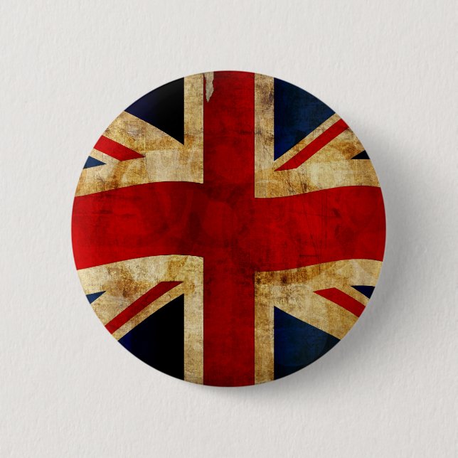Union Jack 6 Cm Round Badge (Front)