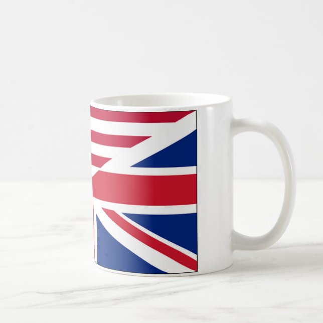 Union Jack American Flag Pattern Stars Stripes Coffee Mug (Right)
