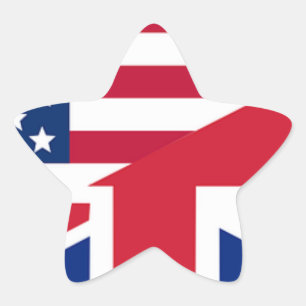 Union Jack American Flag Pattern Stars Stripes Star Sticker