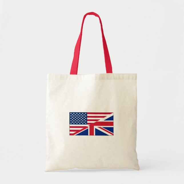 Union Jack American Flag Pattern Stars Stripes Tote Bag (Front)