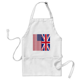 Union Jack And United States of America Flags Standard Apron