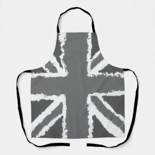 Union Jack Art Grey Tones Wall Mounted Apron