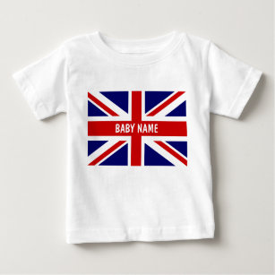 Union Jack baby tops   Personalizable british flag