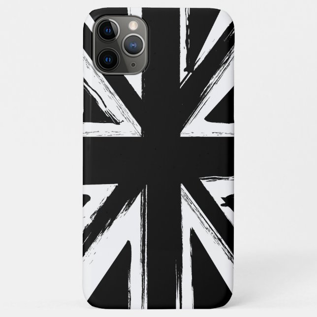 Union jack black and white art Case-Mate iPhone case (Back)