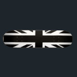 Union Jack ~ Black and White Skateboard<br><div class="desc">This Union Jack  is custom coloured with white and black.</div>