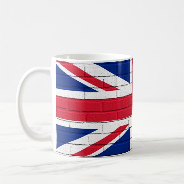 Union Jack Bricks Coffee Mug (Left)
