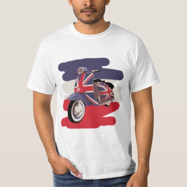 Union Jack Brit scooter T-Shirt (Front)