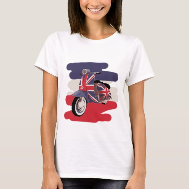 Union Jack Brit scooter T-Shirt (Front)
