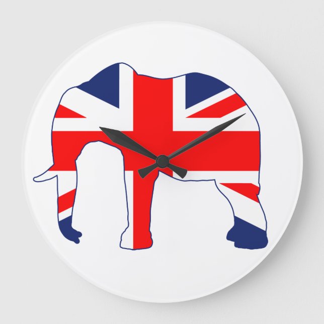 Union Jack British Elephant Clock (Front)