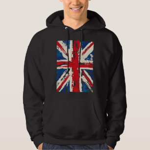 Union Jack British England United Kingdom Brushed  Hoodie