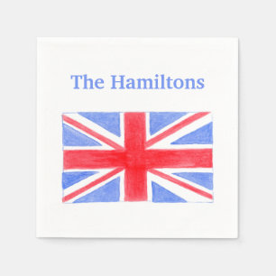 Union Jack British Flag Britannia  Napkin
