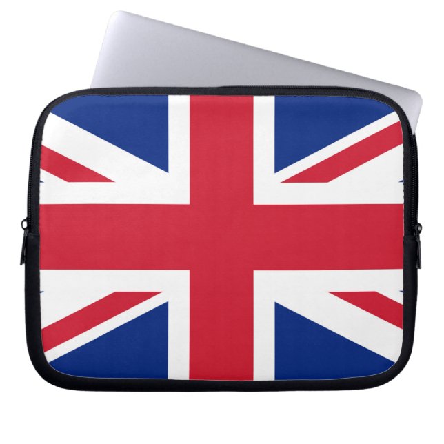 Union Jack ~ British Flag Laptop Sleeve (Front)