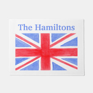 Union Jack British Flag Personaliize Doormat