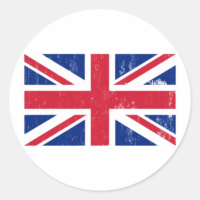 Union Jack British Flag Sticker (Front)
