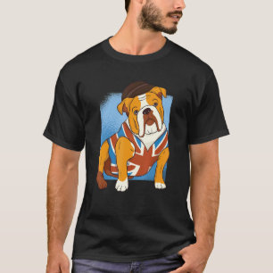 Union Jack British Flag Uk British Isles Bulldog T-Shirt