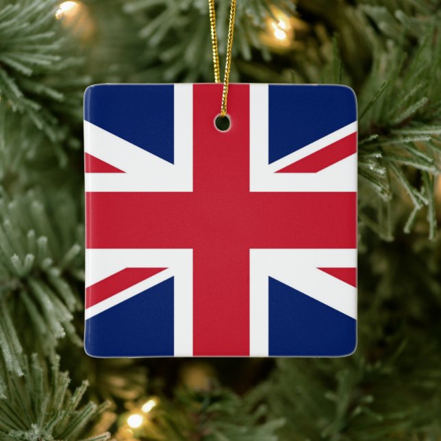 Union Jack British Flag UK Golf Head Cover Ceramic Ornament (Tree)