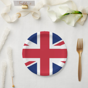 Union Jack British Flag UK Paper Plate