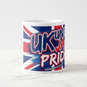 Union Jack British Flag Vintage Personalized Large Coffee Mug