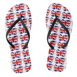 Union Jack British Flag With Grunge Thongs