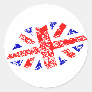 Union Jack British Kiss This! Stickers