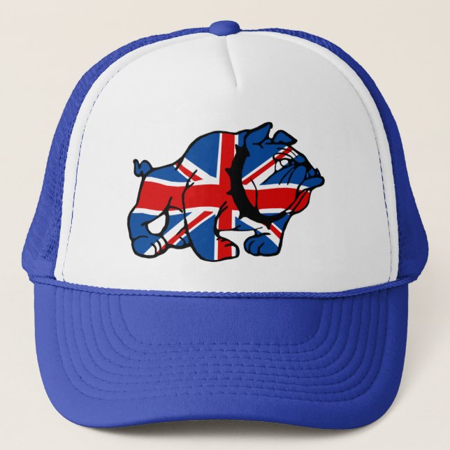 Union Jack Bulldog Trucker Hat (Front)