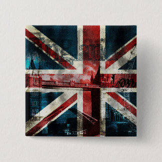 Union Jack Button/Badge 15 Cm Square Badge