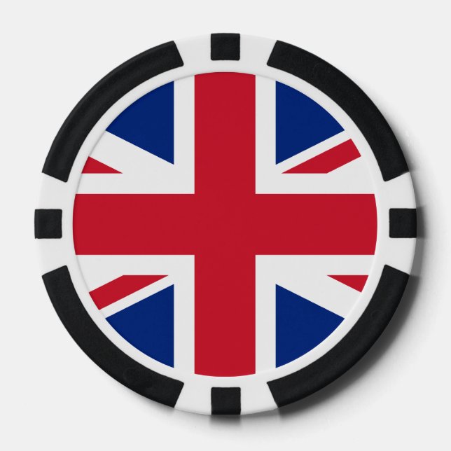 Union Jack Casino Quality Poker Chips (Front)