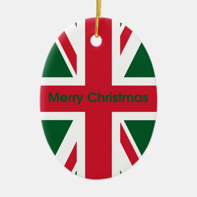 Union Jack Ceramic Tree Decoration (Front)