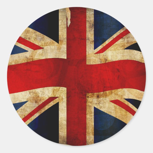 Union Jack Classic Round Sticker (Front)