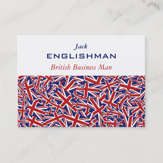 Union Jack Collage Business Card (Front)