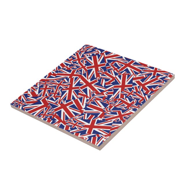 Union Jack Collage Ceramic Tile (Side)