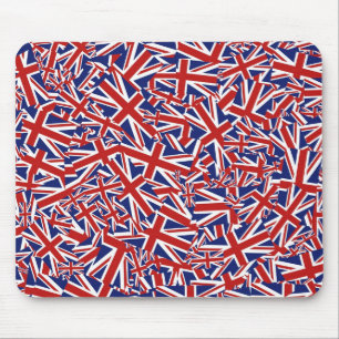 Union Jack Collage Mouse Pad
